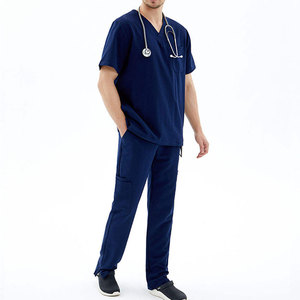 Ensemble de vêtements de travail professionnels en coton tricoté 100% pour hommes dans les milieux de santé - Product Image 1