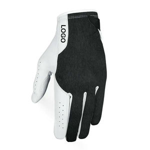 Custom Logo Golf <b>Gloves</b> Large Stock Top Quality Venting Hole Design Golf <b>Gloves</b> Custom Made by Sheep Leather - Product Image 1