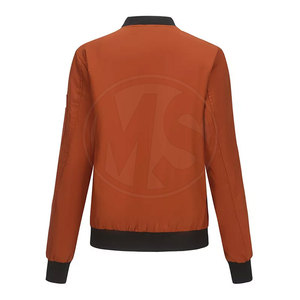 Long Sleeves Full <b>Zipper</b> <b>Women</b> Bomber <b>Jackets</b> Factory Direct Supply Winter Wear <b>Women</b> Bomber <b>Jacket</b> - Product Image 2
