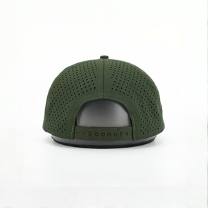 Casquette de golf imperméable en gros, 5 panneaux, logo imprimé numérique personnalisé, perforations découpées au laser, avec cordon, fermeture snapback réglable - Product Image 6