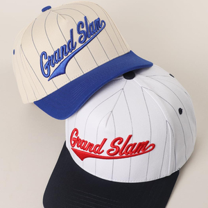 Casquette de baseball rayée Grand Slam unisexe, chapeau décontracté respirant en polyester et coton, pour adultes, printemps-été - Product Image 1