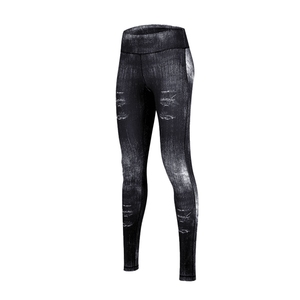 INDEX SPORTS WEAR Leggings de yoga taille haute pleine longueur avec motif imprimé abstrait, pantalon en polyester et élasthanne extensible dans quatre directions - Product Image 4