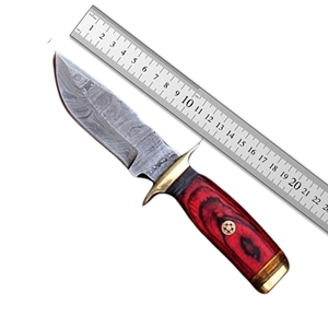 Cuchillo de Caza de Hoja Fija de Alta Calidad al por Mayor, Cuchillos de Caza de Acero de Damasco para Camping - Product Image 5