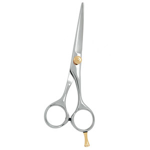 Ciseaux de Barbier Sur Mesure Argentés avec Vis de Réglage Dorée – Instruments de Beauté Élégants en Acier Inoxydable – Offre Spéciale - Product Image 3