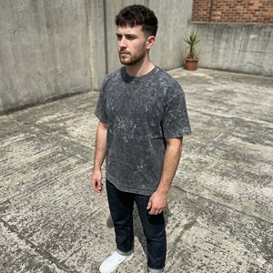 T-shirt oversize sportif 100 % coton épais pour homme, streetwear, épaules tombantes, séchage rapide, respirant - Product Image 3