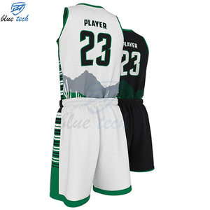 Ensemble de maillots de basket respirants imprimés par sublimation, grande taille, logo personnalisé, nom de l'équipe, numéro, uniforme sportif OEM - Product Image 5