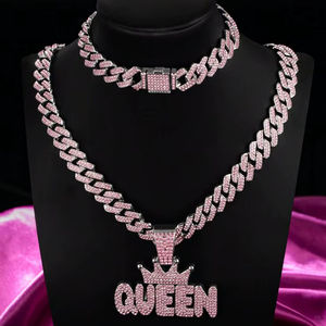 Wholesale 10-20mm Lab Grown CVD Diamond Bust Down Custom <b>Name</b> Cuban Link Necklace Moissanite Watch For Men Reloj UK - Product Image 1