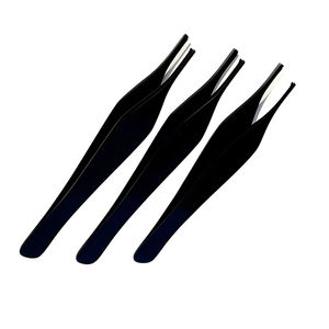 Pinzas para tejidos TC Adson 1x2 con dientes de rata y puntas dentadas marrones, pinzas Adson de acero recubierto de negro para cirugía de precisión - Product Image 2