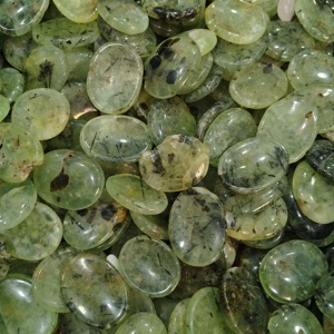 Qualité supérieure naturel Prehnite Worrystone cristal pouce pierre authentique Agate cadeau Folk poche pierre Art Style Technique - Product Image 3