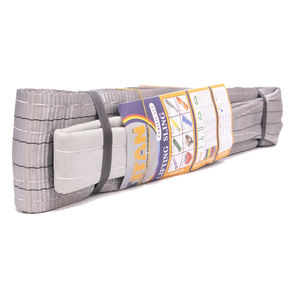 Conçu pour un levage résistant, l'élingue en polyester gris avec une capacité de 4000kg garantit une sécurité totale - Product Image 2