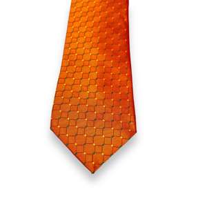 Corbata de poliéster punteado naranja quemado - Product Image 2