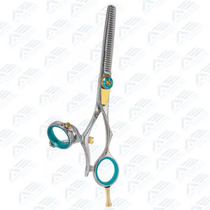 Ciseaux à effiler professionnels en acier inoxydable, 30 dents, double pivot, bleus, à clipser facilement, taille personnalisée - Product Image 3