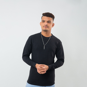 <b>Men</b> Winter <b>Thermal</b> Breathable Eco-Friendly Quick Dry Casual Collarless Knitted Solid Base Layer Long Sleeve Stretch <b>Inner</b> <b>Wear</b> - Product Image 2