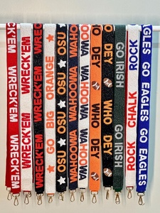 Stylish Gameday Beaded <b>Adjustable</b> Fashion <b>Straps</b> Personalized Team Chant Handmade Sports Fan College Football Stadium Bag <b>Straps</b> - Product Image 3