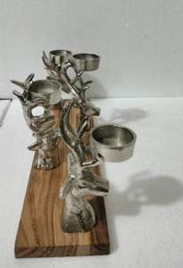 Porte-bougie en métal de luxe avec cheminée en verre, lanterne de table décorative créative à prix compétitif - Product Image 2