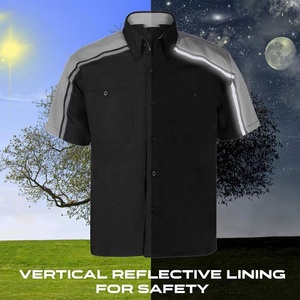 Unisex Work Clothes Mechanic work <b>shirt</b> factory Uniforms Workwear Cotton Collar Neck <b>Shirts</b> are super soft and reduce - Product Image 3