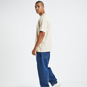 Camiseta Extra Grande de Algodón de Primera Calidad, Nueva Llegada, con Bordado Personalizado, Logotipo Impreso, Cuello en V, Ropa de Verano para Hombre - Product Image 5