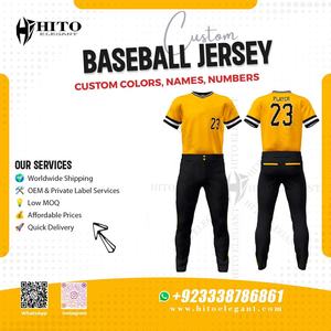 Conjuntos de Uniformes de Béisbol Personalizados de Poliéster 100% de Calidad, Uniformes de Softbol Sublimados OEM para Hombres y Jóvenes, Ropa de Béisbol y Softbol - Product Image 2
