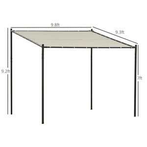 Gazebo da Esterno Impermeabile 10x9.5 Beige con Telaio in Acciaio e Pali in Alluminio, Portatile per Cortile o Parco - Product Image 3