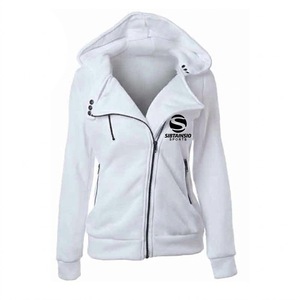 White Winter Zipper <b>Women</b> Ladies Jackets <b>Cardigan</b> Long Sleeve Jacket Oversize Fleece Hoodie Sweatshirt Plus Size Zipper Pullover - Product Image 5