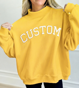 เสื้อสเวตเชิ้ตผู้หญิงไซส์ใหญ่ คอเต่า แขนยาว ผ้าโพลีเอสเตอร์/คอตตอนผสม ปักโลโก้ด้านหน้าตามสั่ง สำหรับฤดูหนาว - Product Image 1