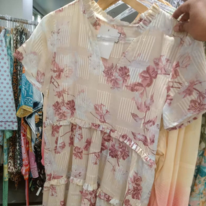 Vestido de Algodón Estampado y Bordado de Lujo para Mujer, Estilo Bohemio con Brillo Metálico, Ajuste Holgado, Colección Primavera/Verano 2026, Venta al por Mayor - Product Image 1