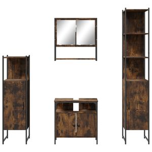 ชุดเฟอร์นิเจอร์ห้องน้ำไม้โอ๊ครมควัน - Product Image 6