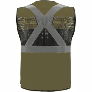 Chaleco de Trabajo con Capucha para Hombre, Informal, Transpirable, con Múltiples Bolsillos, Cierre de un Solo Botón, para Otoño, Impermeable, para Exteriores - Product Image 3