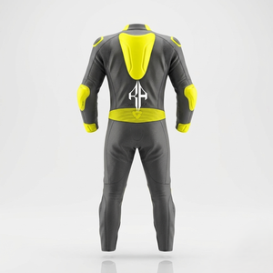 Combinaison de moto en cuir véritable de style actuel, personnalisée, de qualité supérieure, pour homme, conçue pour la course et l'hiver - Product Image 3