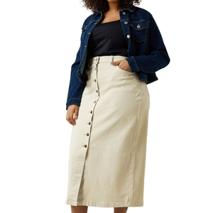 กระโปรงยีนส์ผู้หญิงไซส์ใหญ่ ผ้าคุณภาพดี ขายส่ง ปรับแต่งได้ มีตัวอย่างฟรี - Product Image 5