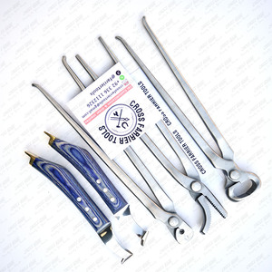 Recorte profesional de caballos equinos herradores Clincher Hoof Knife Hammer Buffer Grooming Set Sharpe Handle Knife Tools Veterinary - Product Image 6