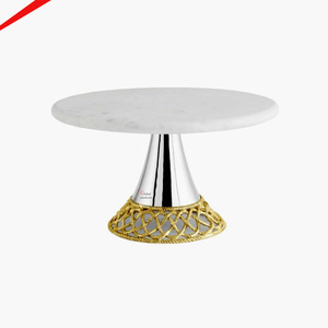 Elegant Large Size Modern Stylish Design Eco-Friendly Unique Shape Wood Metal <b>Cake</b> <b>Stand</b> for Home Kitchen - Product Image 3