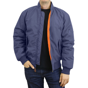 Casual High Street Custom Logo Patches Bomber <b>Jacket</b> Men Casual Ribbed Collar Light Windproof <b>Pilot</b> Bomber <b>Jackets</b> OEM - Product Image 1