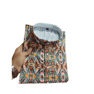 TRENDING ALGODÓN CROCHET BORDADO SECUENCIA TRABAJO KURTA CON PAYJAMA MULTI - Product Image 1