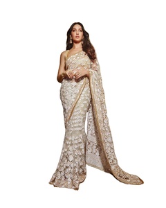 Nora Fatehi Exclusive Banarasi Silk Rayon Bridal Lehanga Saree Qualité Premium Tissu Filet Doux Broderie Lourde Sophistiqué Élégant - Product Image 1