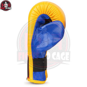 Guantes de boxeo de piel auténtica de vaca, diseño personalizado, color negro y rojo, a la venta. - Product Image 2