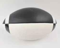 Ballon de rugby en cuir PU personnalisé avec logo Solid Traders, taille officielle 3 6 9, noir, léger, antidérapant, facile à saisir - Product Image 6