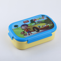 Boîte à lunch durable en plastique pour enfants, hermétique, compatible micro-ondes, facile à nettoyer, conteneur de stockage alimentaire léger, boîte à lunch scolaire 2
