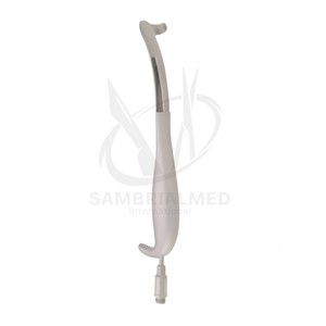 เครื่องมือถ่างปากแบบ Bauer สำหรับศัลยกรรมกรามและใบหน้า ขวา 24.5 ซม. พร้อมไฟใยแก้วนำแสง 26.5 มม. x 16 มม. ซ้าย แบบใช้มือ  CE - Product Image 1