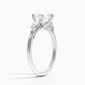 Oval Cut Diamond Engagement Ring Prong Setting Classic Style Women's White Gold Rhodium Plated GIA Certified - Product Image 2