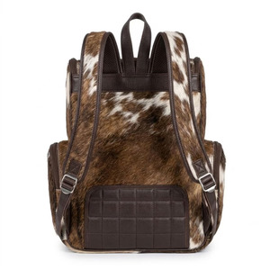 Sacs à dos scolaires en cuir de vachette de luxe avec poils, fabricant OEM, conception personnalisée, fournisseur en gros, qualité supérieure - Product Image 4