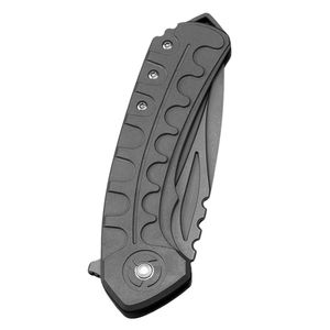 Couteaux de poche pliants durables avec motif de lame complexe, mécanisme d'ouverture fluide et poignée métallique confortable pour un usage quotidien - Product Image 5
