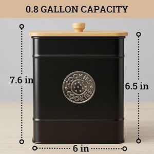 Organiseur de cuisine de grande qualité à prix raisonnable, boîte de rangement en métal avec couvercle pour conserver les aliments frais et bien conservés - Product Image 2