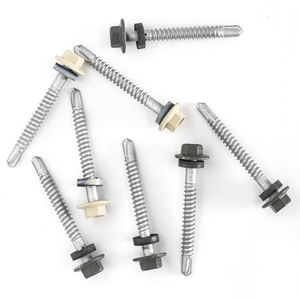 Tornillo Autorroscante de Cabeza Hexagonal con Arandela EPDM, Acero al Carbono, Rosca Gruesa, Fijación Metálica, Resistente a la Corrosión, para Construcción, en Pulgadas - Product Image 5