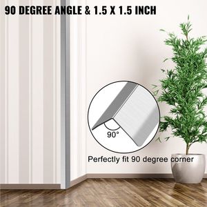 Confezione da 20 Protezioni Angolari in Metallo per Pareti, 2 x 2 x 48 Pollici, Angoli in Acciaio Inox 304, Protezioni Angolari in Acciaio Inox 20 Ga - Product Image 3