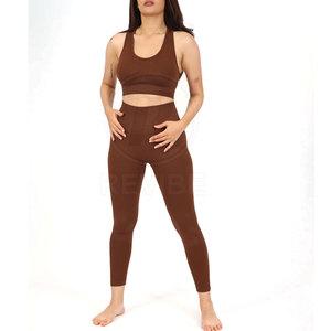 Conjunto de Yoga para Mujer Más Vendido, MOQ Bajo, Tallas Grandes, Colores Personalizables, Logotipo Frontal, Ecológico, Transpirable, 2 Piezas, Venta al por Mayor - Product Image 4