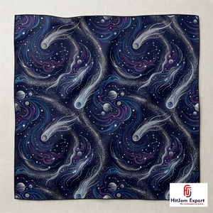 Écharpe carrée à franges imprimée sur mesure, douce et légère, foulard pour femme, fabricant OEM ODM, produits textiles personnalisés du Groenland - Product Image 4