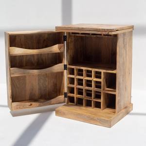 Vandana Vesta Aston - Mueble Bar Plegable de Madera de Mango, Diseño Moderno de Almacenamiento para Bar en Casa, Madera Maciza - Product Image 3