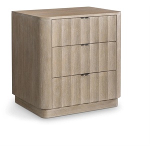 Mesa de Noche Contemporánea Louna Hecha de Madera de Caoba de Alta Calidad con 3 Cajones, Color Personalizado para Muebles de Dormitorio - Product Image 2