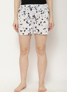 Shorts Estampados para Mujer, Cintura Media, Elásticos, de Punto, de Algodón, Transpirables, Corte Regular Informal - Product Image 1